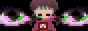 An 88x31 web button with a picture of Madotsuki from Yume Nikki with two eyes behind her.