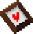 A pixelart icon of a photo frame containing a red heart and white background.